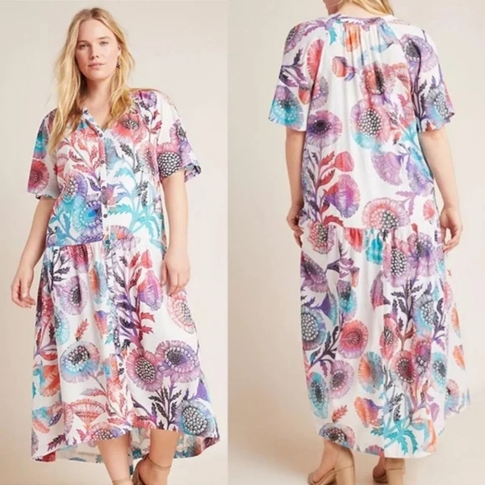 Vibrant Floral Maxi Dress